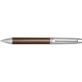 Pilot Stanza Carbon Fiber Collection Ball Point Pen, Brown Barrel, Blue Ink, Medium Point -60761