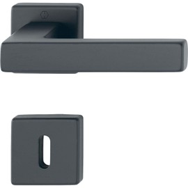 HOPPE Austin Handle Set on Rosette BB Aluminium Black