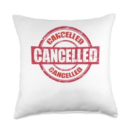 Smok'n'beaver Cancelled Throw Pillow, 18x18, Multicolor