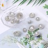 16 Pieces Pearl Buttons, Pearl Rhinestone Buttons, 3 Sizes, Pearl