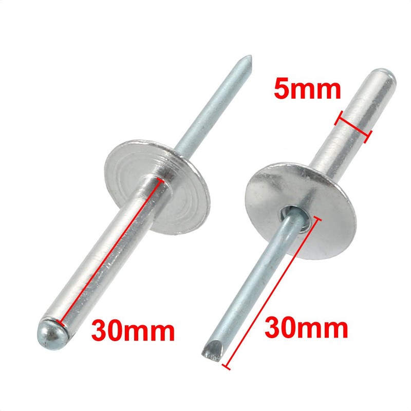 Sourcingmap 40 Pcs 5mm x 30mm Aluminum Open End Large