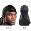 Samidy 5 Pieces Breathable Bandana Hat Silky Durag do doo