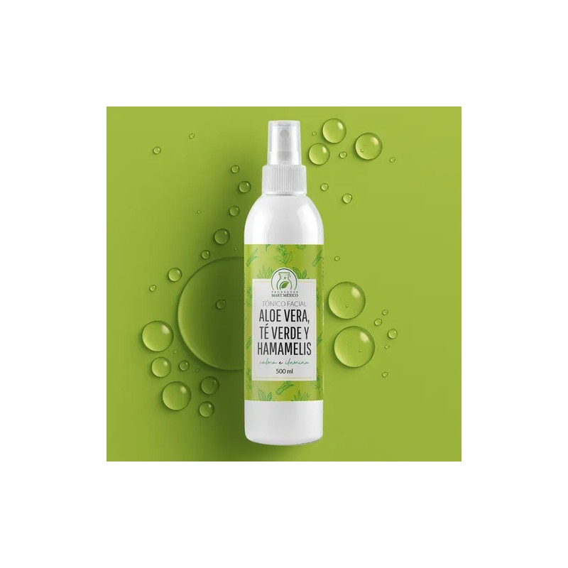 Tónico De Aloe Vera, Té Verde & Hamamelis (500ml)