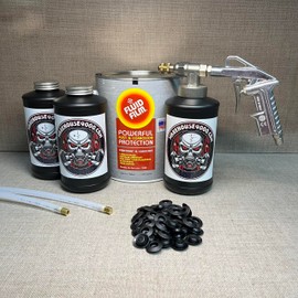 Gallon Fluid Film Amber, Pro Undercoating Spray Gun, 2 Wands, 3 Quart Bottles, and 50 Rust Plugs