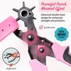 Precision Leather Hole Punch Tool, Best for Belts, Fabric, Leather