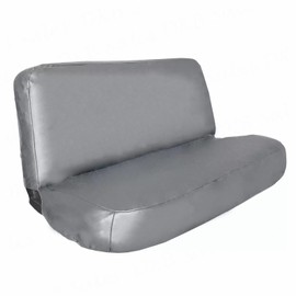 Mievlyo Universal Leather Full Size Bench Truck Seat Cover Gray Fit for Chevy for Ford for Dodge Full Size Pickups