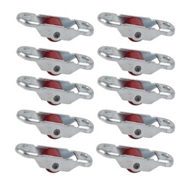 Tissting 10PCS Sliding Door Pulley Roller, Mute Roller Single Wheel with Base 12mm Stainless Steel Sliding Window Sliding Door Window Pulley for Cabinetfor Cabinet