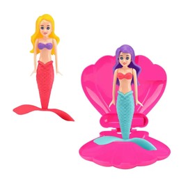 LINTRA Mermaid Water Toy, 2 Diving Toys with Pink Shell, Mermaid Toy Pool Suitable for Party Supplies, Water Entertainment, Gifts for Children