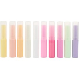 30 Unids 4ml Tubos de brillo de labios vacíos Tubos de lápiz labial Contenedores de bálsamo labial Tubos de contenedor de bálsamo labial giratorio de plástico para cosméticos de bricolaje (10 colores)