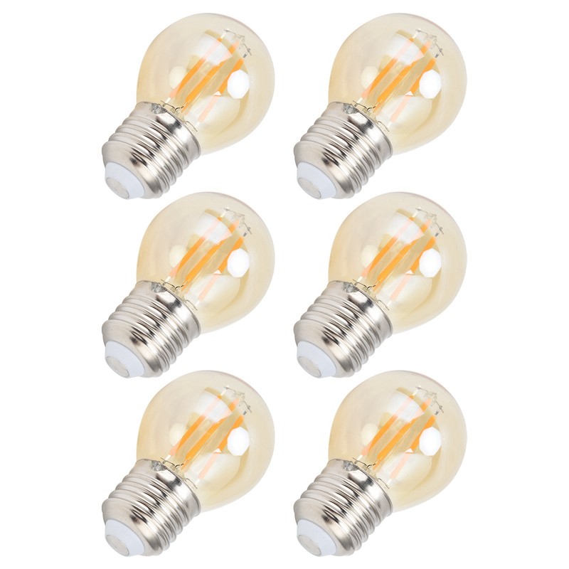 6Pcs Vintage LED Light Bulb Gold Glass Dimmable G45 E27