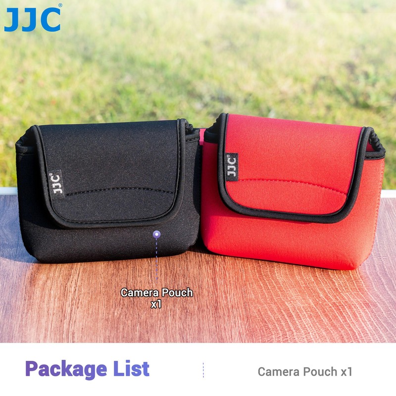 JJC Neoprene Compact Camera Pouch Bag with Velcro Closure for