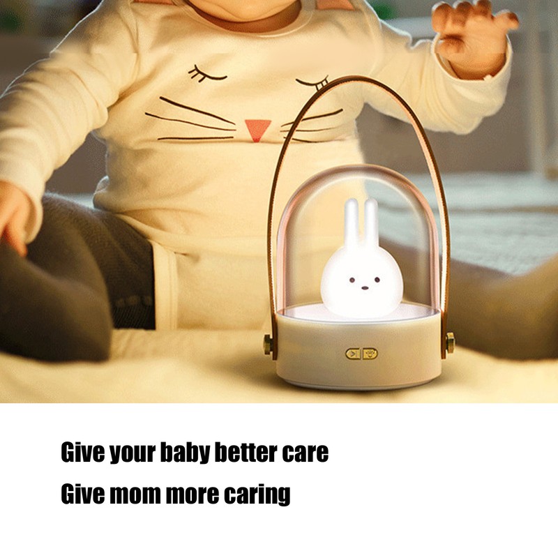 Portable Music Night Light Bedroom Desktop Cute Cartoon Lamp Three