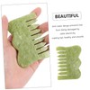 Healvian 1pc Natural Jade Massage Comb for Scalp Relief and