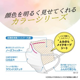 [三次元] メイクがおちにくいマスクカラー すこし小さめMSサイズ シャンパンベージュ 5枚