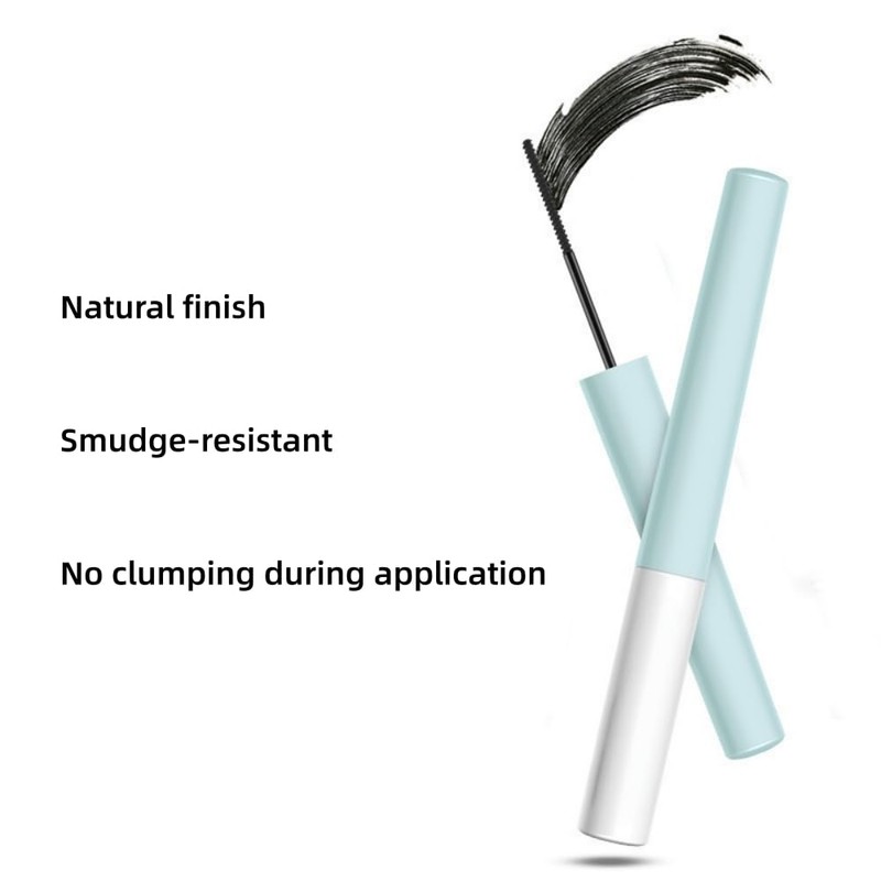 Schwarze wasserfeste Mascara/Wimperntusche mit winzigem Bürstchen für untere/feine/spärliche Wimpern, wischfest,
