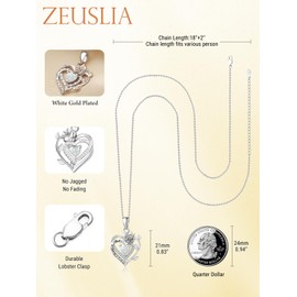 925 Silber Rose Halskette Damen Opal Kette Geschenk für Frau Freundin Jubiläum Schmuck Herz Anhänger Liebe Geschenk für sie