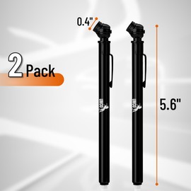 UNCO- Pencil Tire Pressure Gauge, 2 Pack, 10-75 PSI, Black - Air Gauge for Car Tires