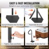 Hot Tub Handrail 360 Rotatable Spa Side Handrail 48"-63" Adjustable