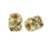 uxcell 150Pcs M3x5x5mm Knurled Insert Nut, Brass Knurled Threaded Embedment