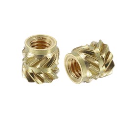 uxcell 150Pcs M3x5x5mm Knurled Insert Nut, Brass Knurled Threaded Embedment Nuts 3D Printing Brass Nuts for 3D Printing Parts Laptop Automotive Plastic Shell