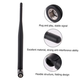 CIYODO 4pcs Wireless Router Antenna SMA Connector Black Omnidirectional Antenna for Improved Signal Stability and Performance