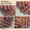 Venares Pack of 120 Short Nail Tips for Gel Nails,
