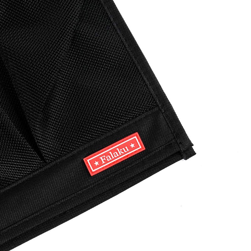 Falaku Bedside Caddy,Bedside Organizer Caddy Under Mattress,Holds Magazines,Books (4 Pockets-Black)