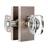 HIEMEY Glass Door Knobs Interior with Lock, Crystal Modern Privacy