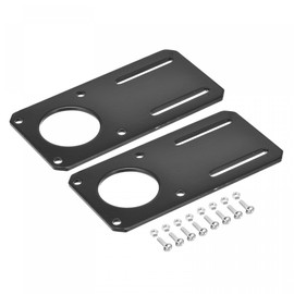 sourcing map Motor Bracket Motor Mounting Holder 132x65mm Black for NEMA 23 Stepper Motor with Screws 2 Set