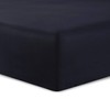 VISION Fitted Sheet 150 x 200 cm Black 100% Cotton