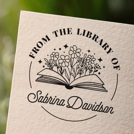 from The Library of Book Stamps | Custom Stamp | Ex Libris | Great for Personalizing Books I Multiple Designs:_5