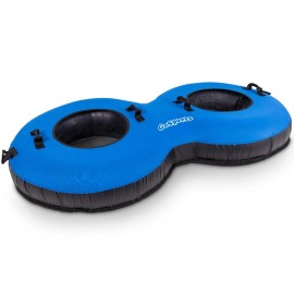 GoSports Heavy Duty 2 Person Floating River Tube w/ Premium Canvas Cover - Blue