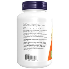 NOW NOW Wheat Germ Oil Softgels, 100 Count