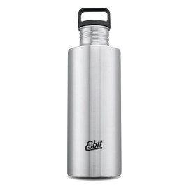 Esbit Sculptor Drinking Bottle Stainless Steel with Practical Loop Closure 1000 ml in Silver
