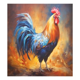 Nander Retro Rooster Dishwasher Magnet Cover 23x26in,Reuseable Refrigerator Magnet Cover Decal Fridge Microwave Stickers Kitchen Decor