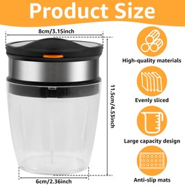 Eummy Strawberry Slicer with Stainless Steel Blades Fast Cutting Red Dates Banana Egg Slicer Large Capacity Mushroom Slicer Cup Multifunctional Fruit Slicer Cup Portable for Fruit Vegetable Salad