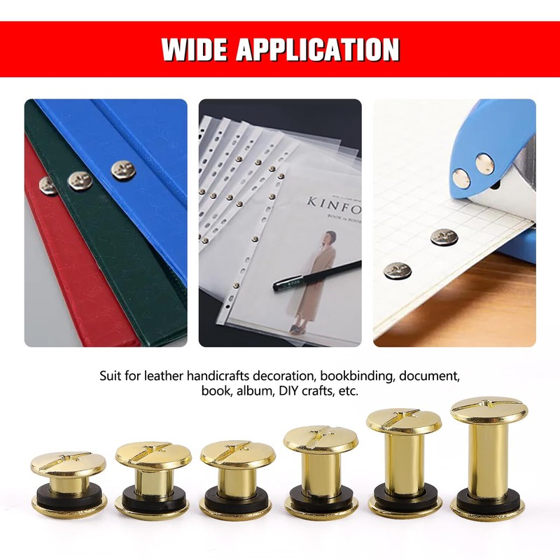 YIXISI 25 Set M5x6mm Chicago Binding Schrauben Kit, Buchbindeschrauben, Chicago