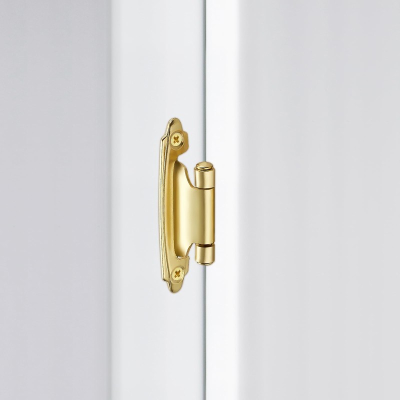 Home Expert 20 Pack (10 Pairs) Gold Cabinet Hinges for