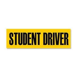 CafePress Student Driver Car Magnet 10 X 3 Car Magnet 10" x 3", Bumper Magnet