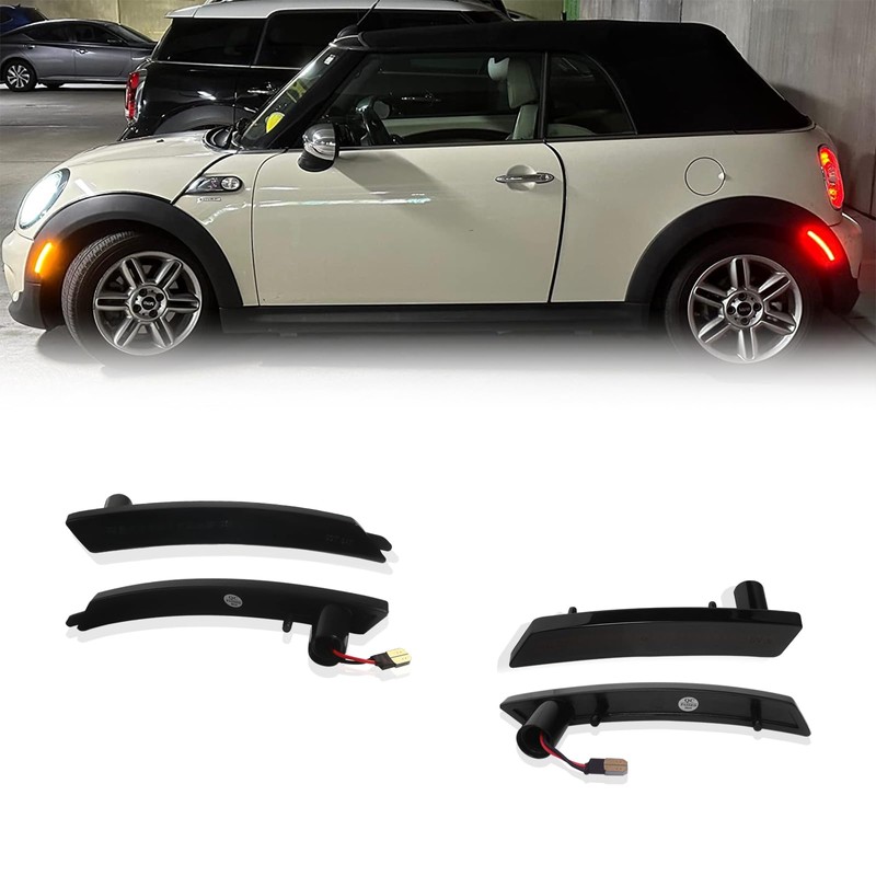 Venyeeda LED Side Marker Light Kit with Smoked Lens for