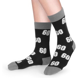 Men Fun Crews Socks for 40th 50th 60th Birthday Gifts for Men Funny Black Crew Cotton Socks