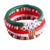 Pingyongchang Christmas Clay Bead Bracelets Set Stackable Stretch Bracelet for