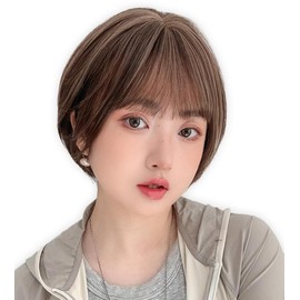 BrightLala Natural-looking Wig, Women's Short Bob Medical Wig, Human Hair Mix Full Wig hf1920-DPA-S