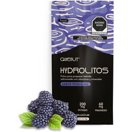 QUENUT Electrolitos en Polvo Sin Azúcar 48 Sobres Hidratación Sodio, Magnesio, Potasio, Vitamina complejo B, C y E (30, Moras Sal)