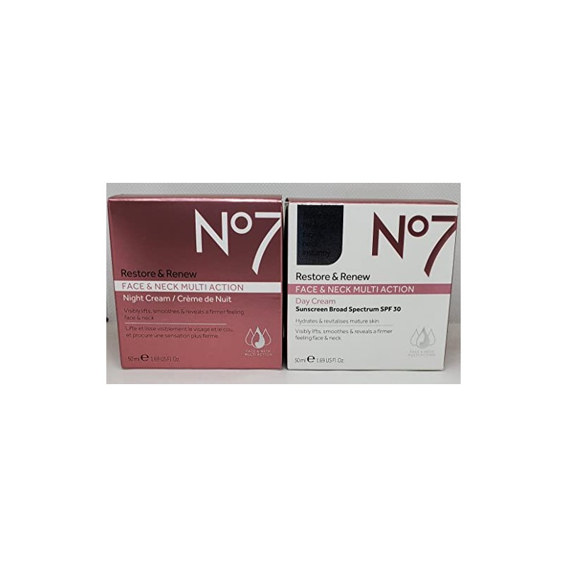 No7 Restore & Renew FACE & NECK MULTI ACTION Day/Night