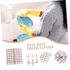 Ciieeo 3Pcs Supple Kitchen Dish Towels Organic Cotton Cleaning Cloths