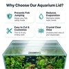 Yiqiying Aquarium Canop Polycarbonate 15.37 x 7.63 x 0.24 for