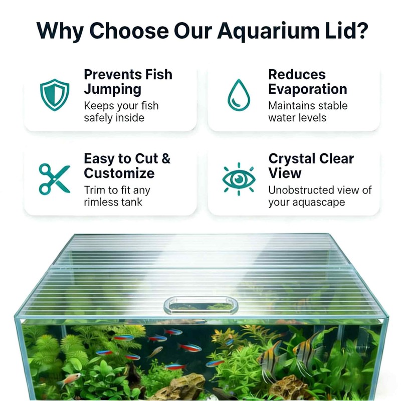 Yiqiying Aquarium Canop Polycarbonate 15.37 x 7.63 x 0.24 for