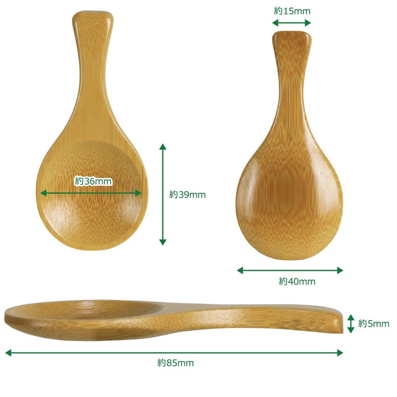 Morikuru TK02-05 Bamboo Tea Spoon, Made in Japan, Bamboo Tea