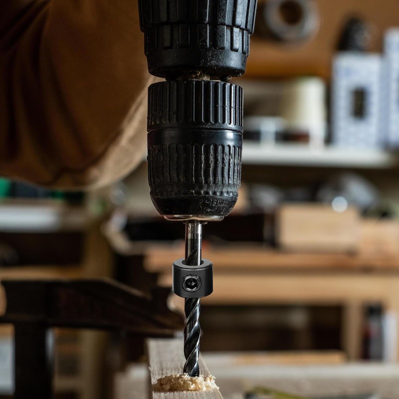 Drill Depth Stop, 8 Pcs Drill Bit Depth Stop Collar